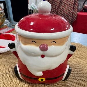 Festive Santa Cookie Jar